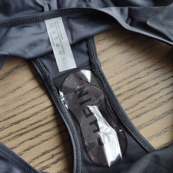 Black Bikini Padded with Adjustable Straps Shein Size L NEW - Picture 7 of 11